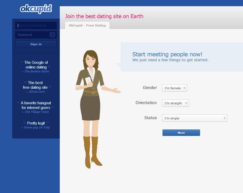 free online dating sites like okcupid