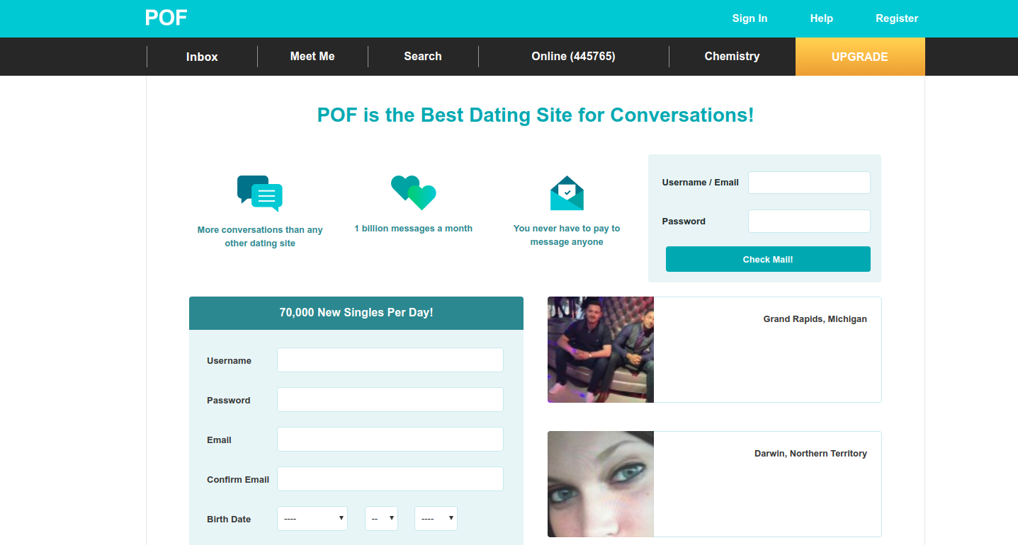 Дайтинг сайты. POF. POF dating register. POF технология.