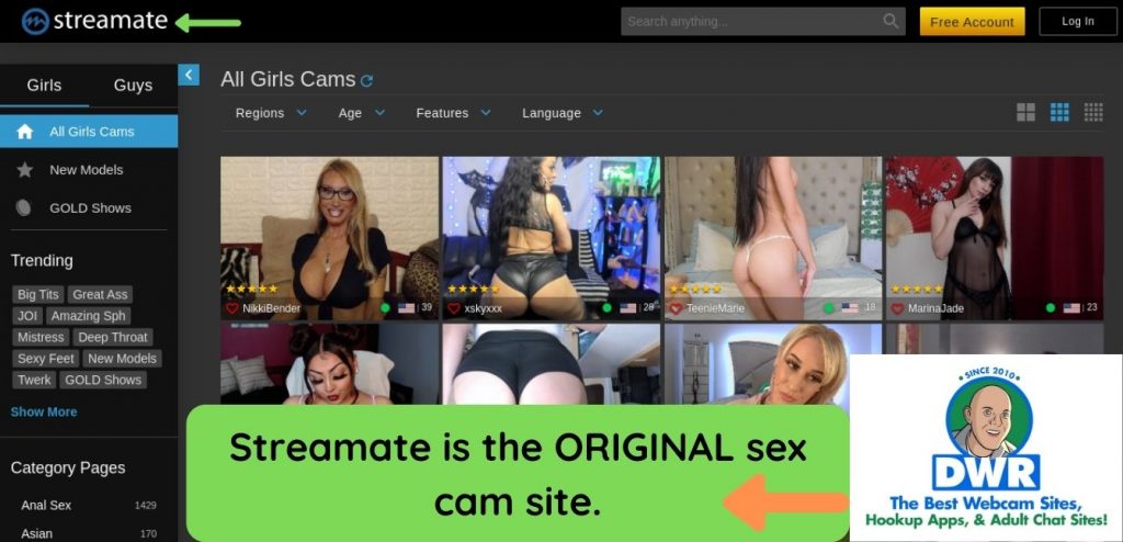 Streamate cams home