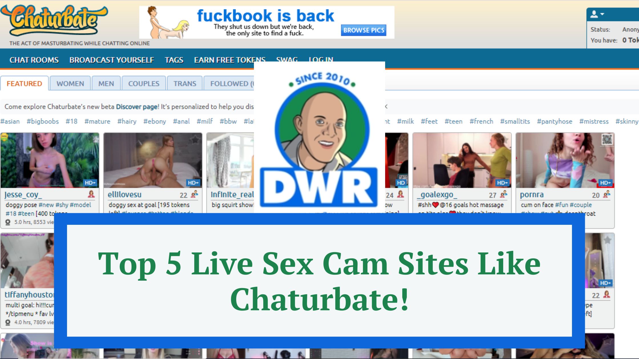 Top 5 Live Sex Cam Sites Like Chaturbate! image image